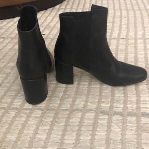 Zara black leather boots